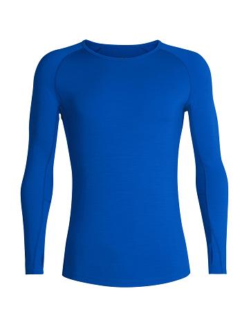 Lazurite Icebreaker BodyfitZone™ Merino 200 Zone Long Sleeve Thermal Crewe Top Men's Base Layers | AU 1356SGLO